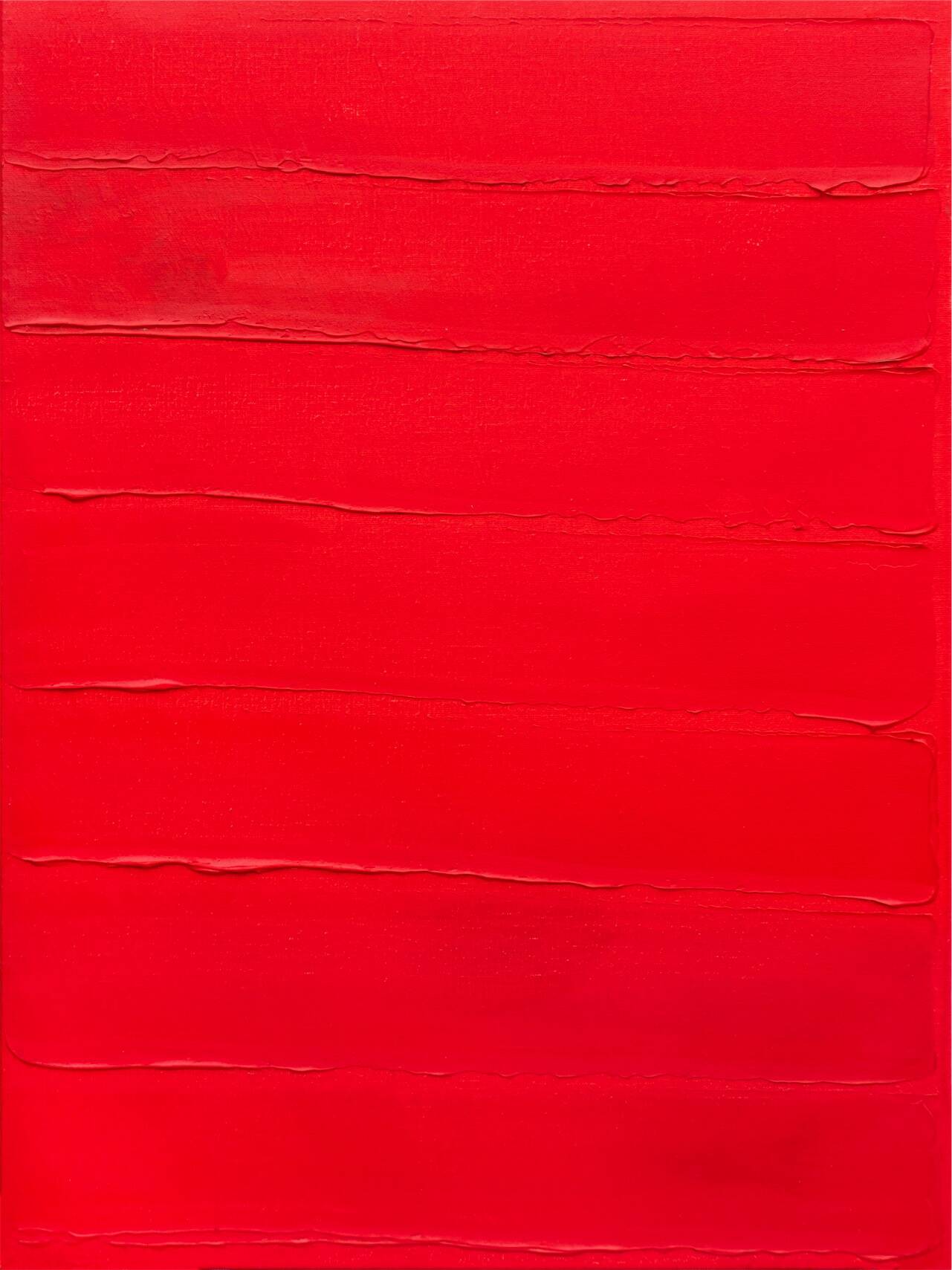 Rouge horizontal, 2014 acrylique sur toile  81 x 60 cm