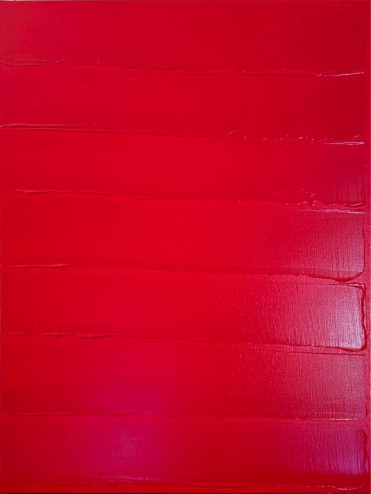 Rouge horizontal, 2014 acrylique sur toile  81 x 60 cm