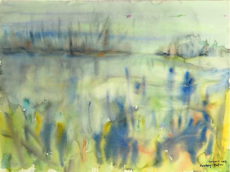 Sandkat4X4 Hamburg-hafen, 1986 gouache sur papier 56,1 x 75,2 cm