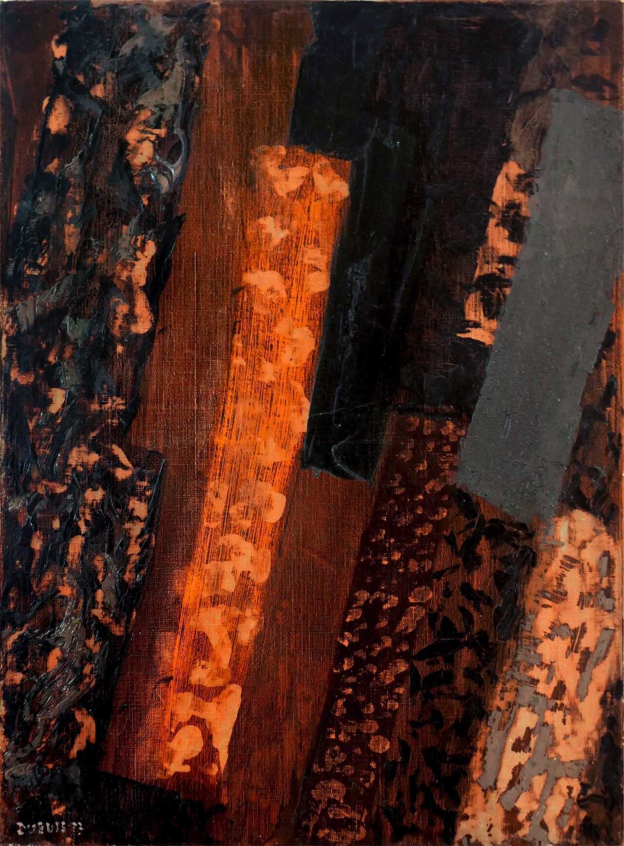 composition 1957, huile sur toile 73 x 54 cm