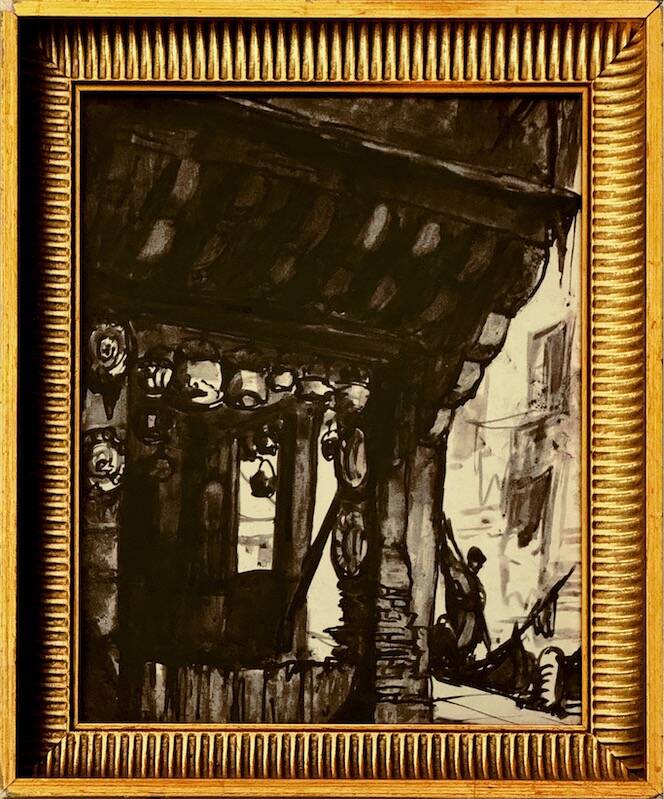 Sandkat4X4 Venise, encre et lavis dimensions à vue 34 x 27,5 cm