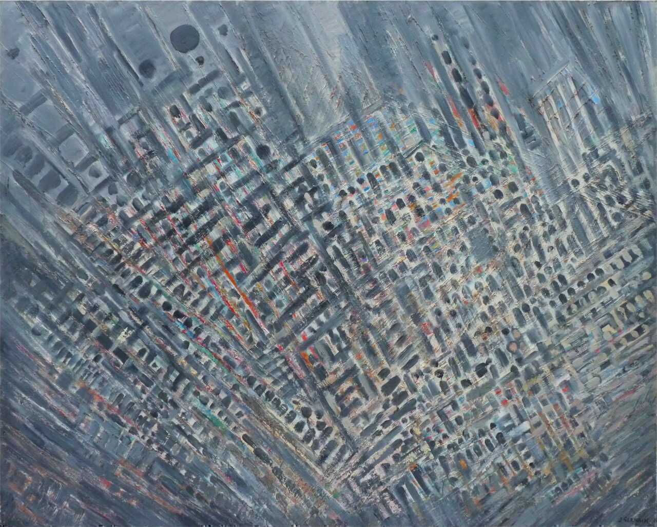 Composition, 1983 huile sur toile 130 x 162 cm 