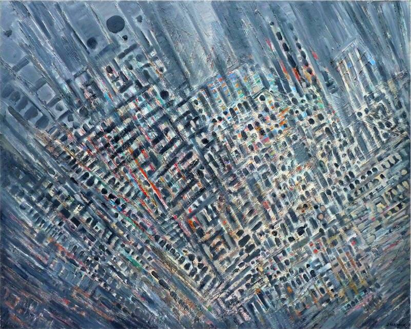 Sandkat4X4 Composition, 1983 huile sur toile 130 x 162 cm 