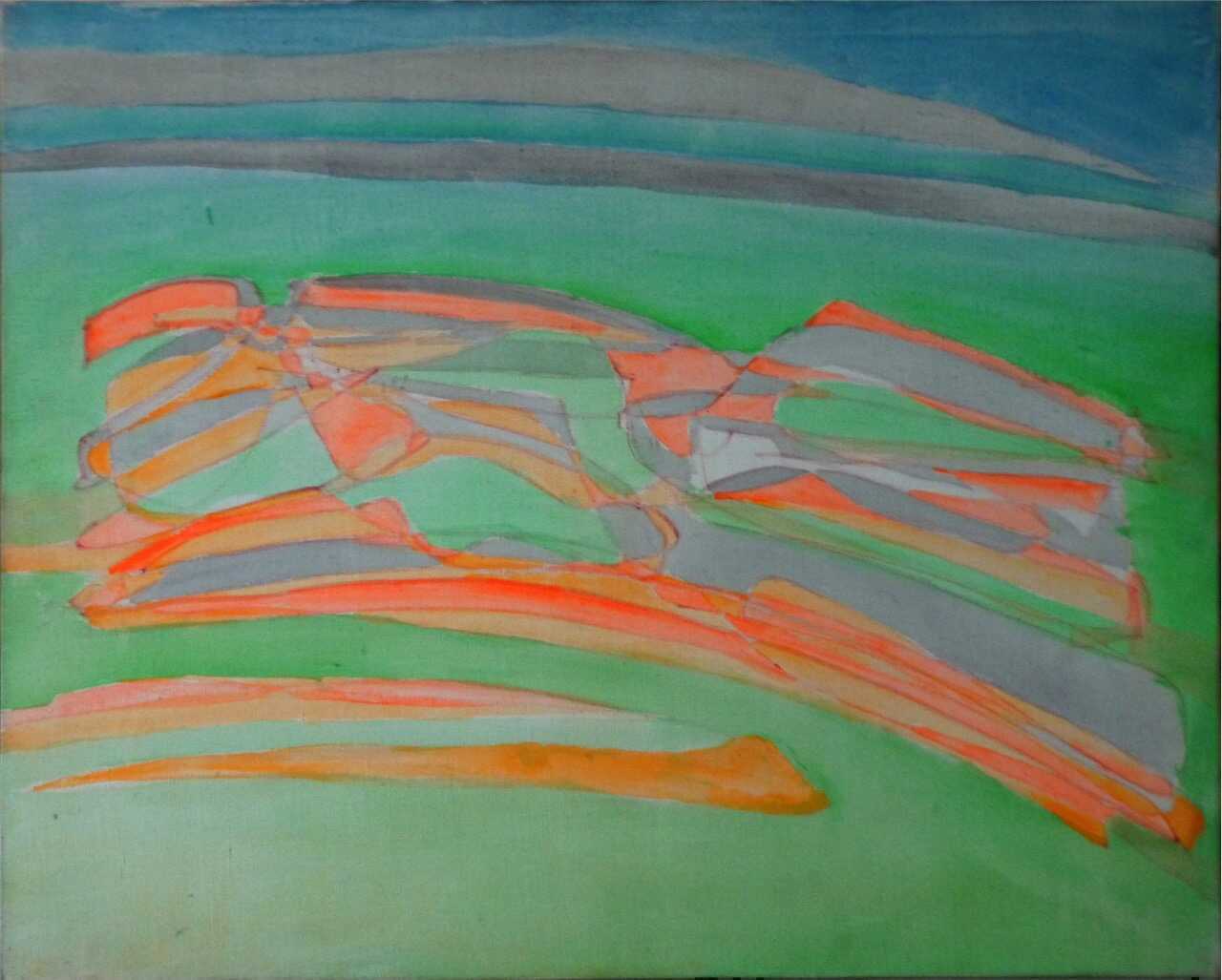 Clouds kerry, 1977 acrylique sur toile 60 x 73 cm