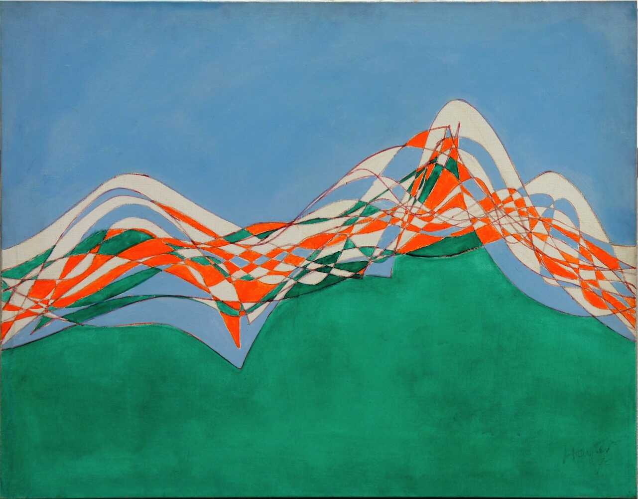 wave, 1975 acrylique sur toile 73 x 92 cm