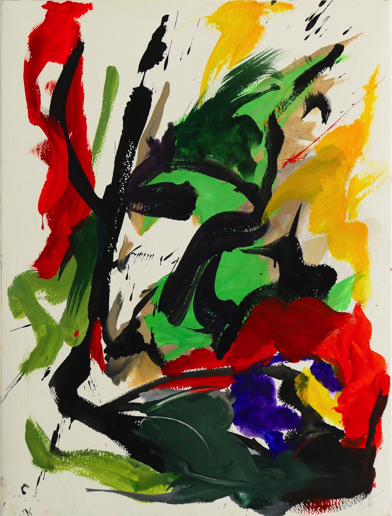 Sans titre, 1991 acrylique sur papier marouflé sur toile 76 x 57 cm