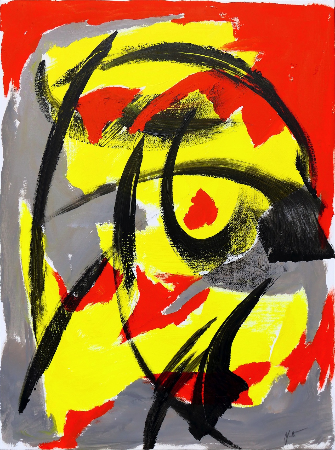 Sans titre, 2000 acrylique sur papier marouflé sur toile 76 x 56,5 cm