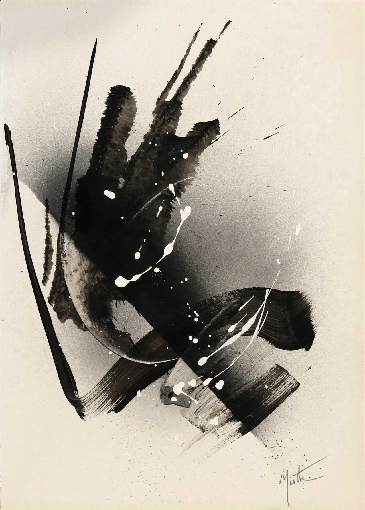 Sans titre, acrylique et aérographe sur papier marouflé sur toile 2000 37,5 x 27 cm