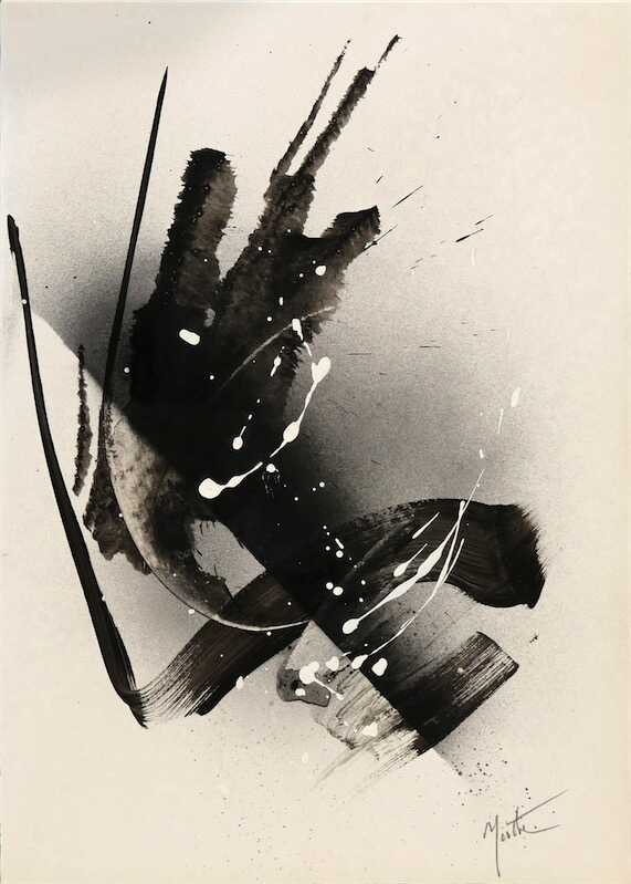 Sandkat4X4 Sans titre, acrylique et aérographe sur papier marouflé sur toile 2000 37,5 x 27 cm