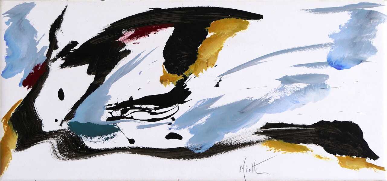 Sans titre, circa 1990 acrylique sur papier marouflé sur toile 27,50 x 57,50 cm