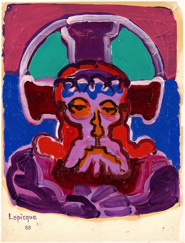 Sandkat4X4 Tête de Jésus-Christ, 1958 huile sur papier marouflé sur toile 32 x 24,5 cm