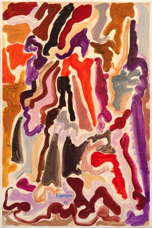 Sandkat4X4 Expression vénitienne I, 1958 huile sur papier marouflé sur toile 51 x 32,5 cm