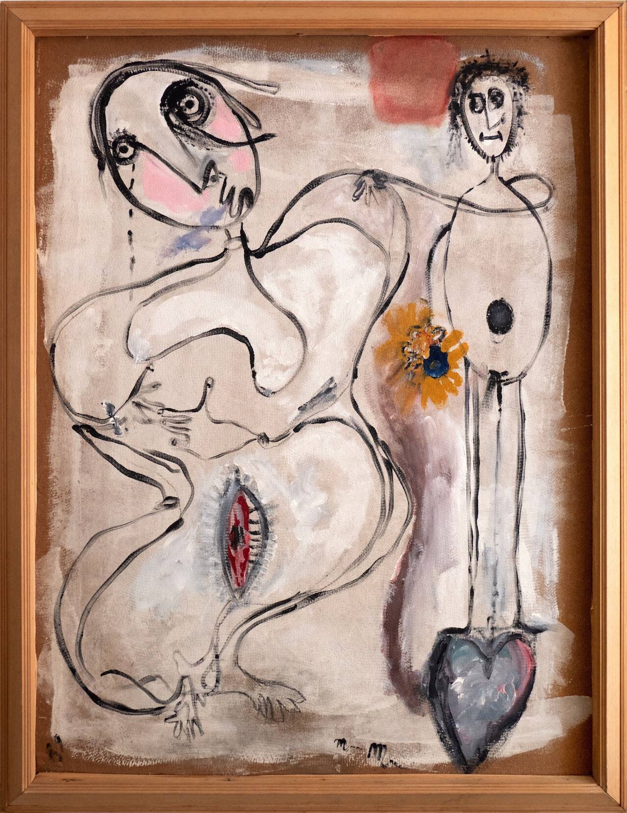  Couple, 1989 acrylique sur isorel 135 x 105 cm