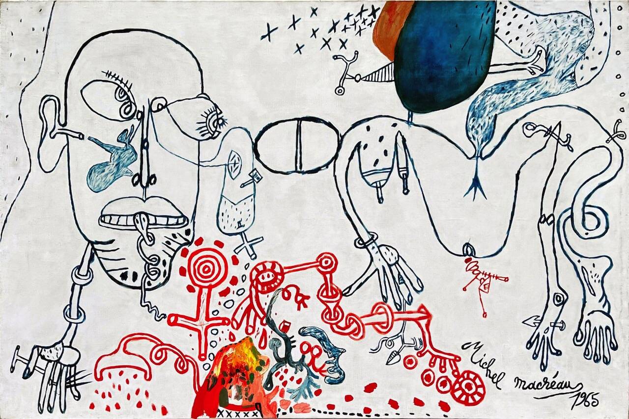 Personnage bleu, 1965 huile sur toile 130 x 195 cm