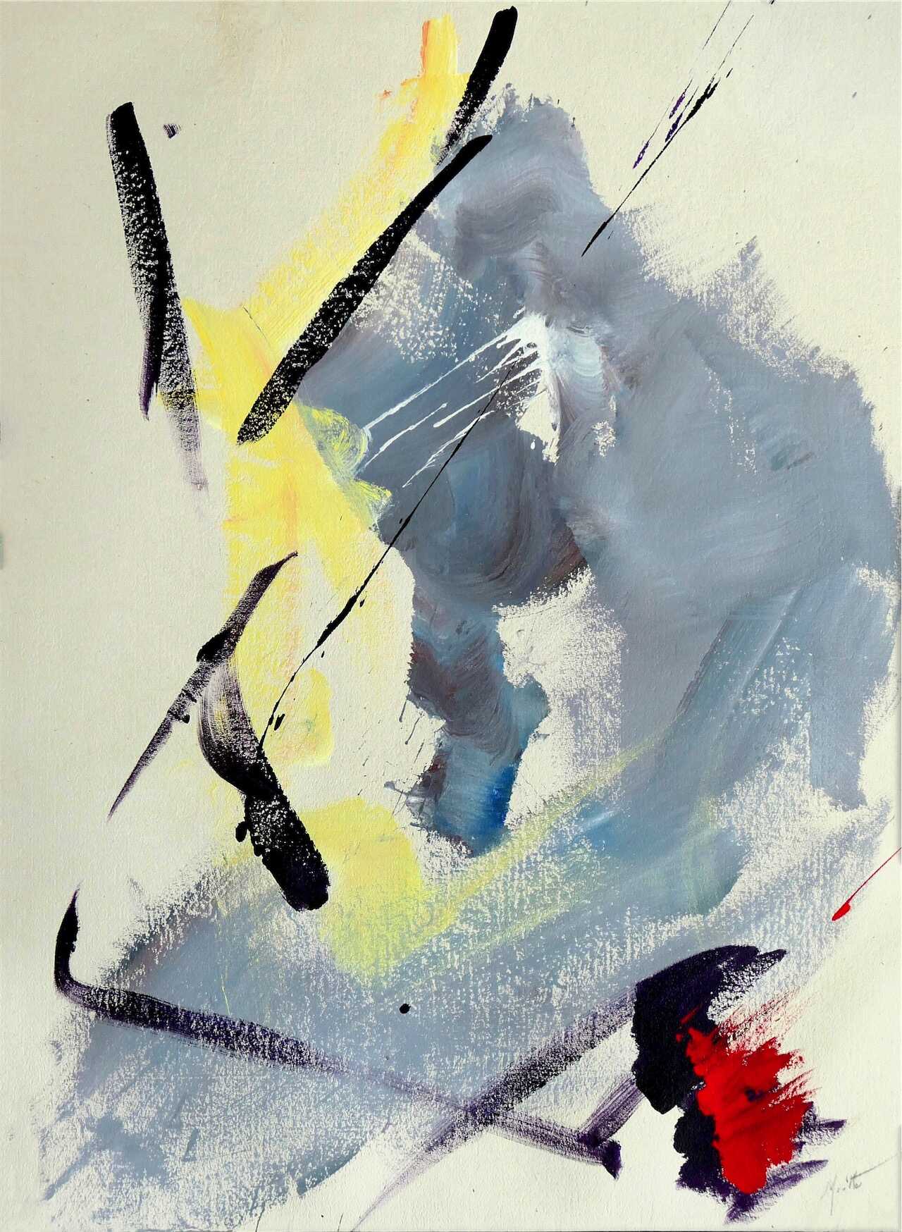 Sans titre, 2003 Acrylique sur papier marouflé sur toile 76,5 x 55,8 cm