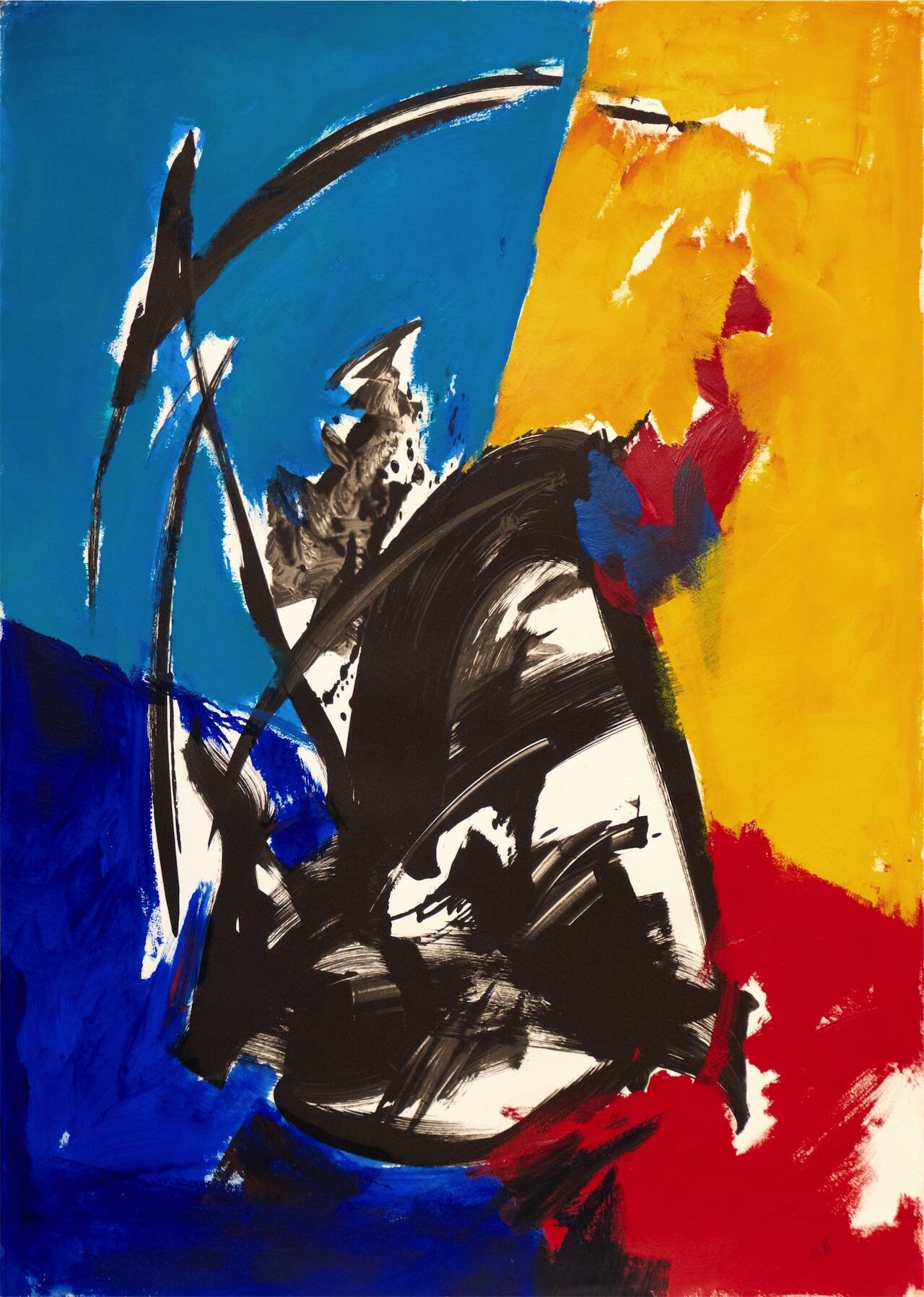 Sans titre, acrylique et gouache sur papier marouflé sur toile 111 x 79,7 cm