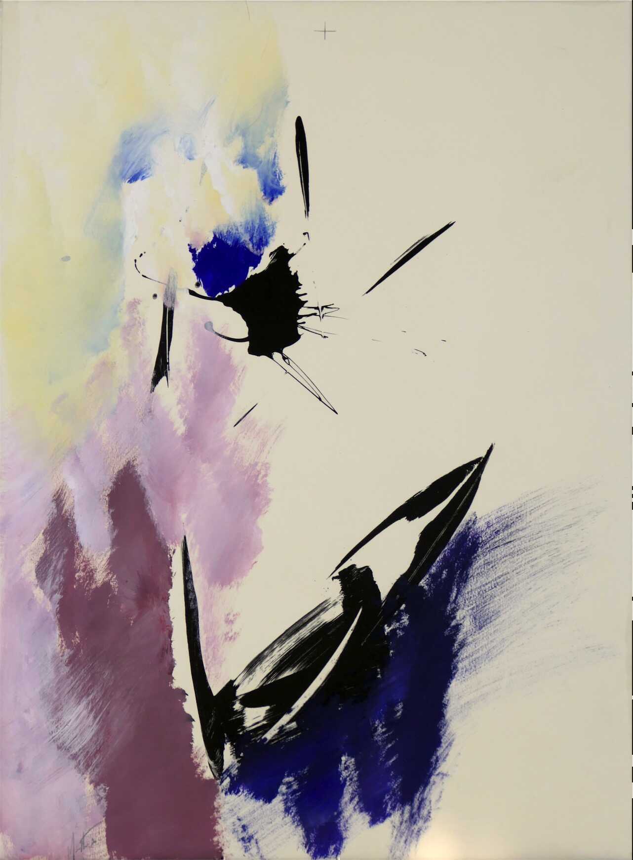Sans titre, 1990 acrylique et gouache sur papier marouflé sur toile 74 x 54,5 cm