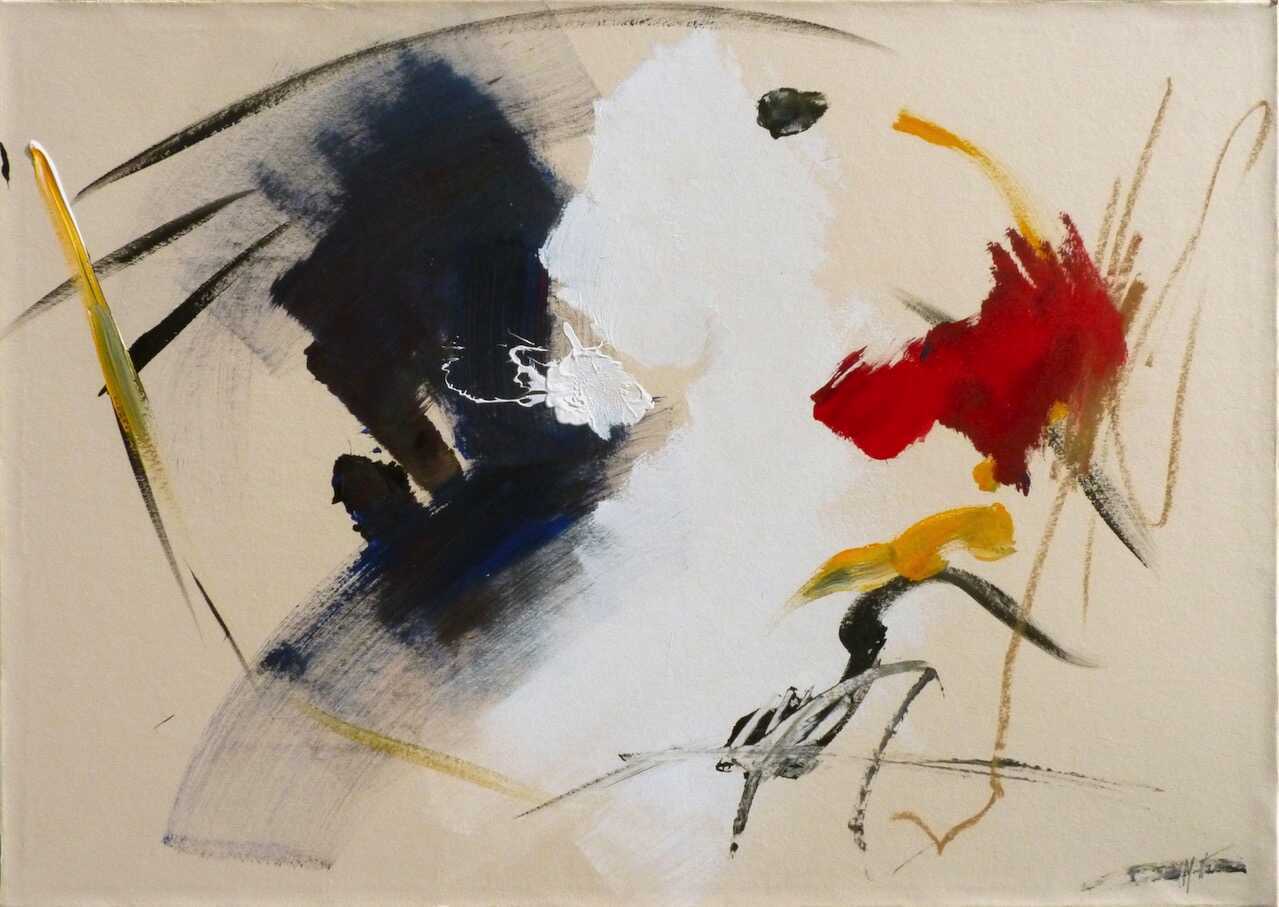 Sans titre, 1999 acrylique sur papier marouflé sur toile 65 x 92 cm