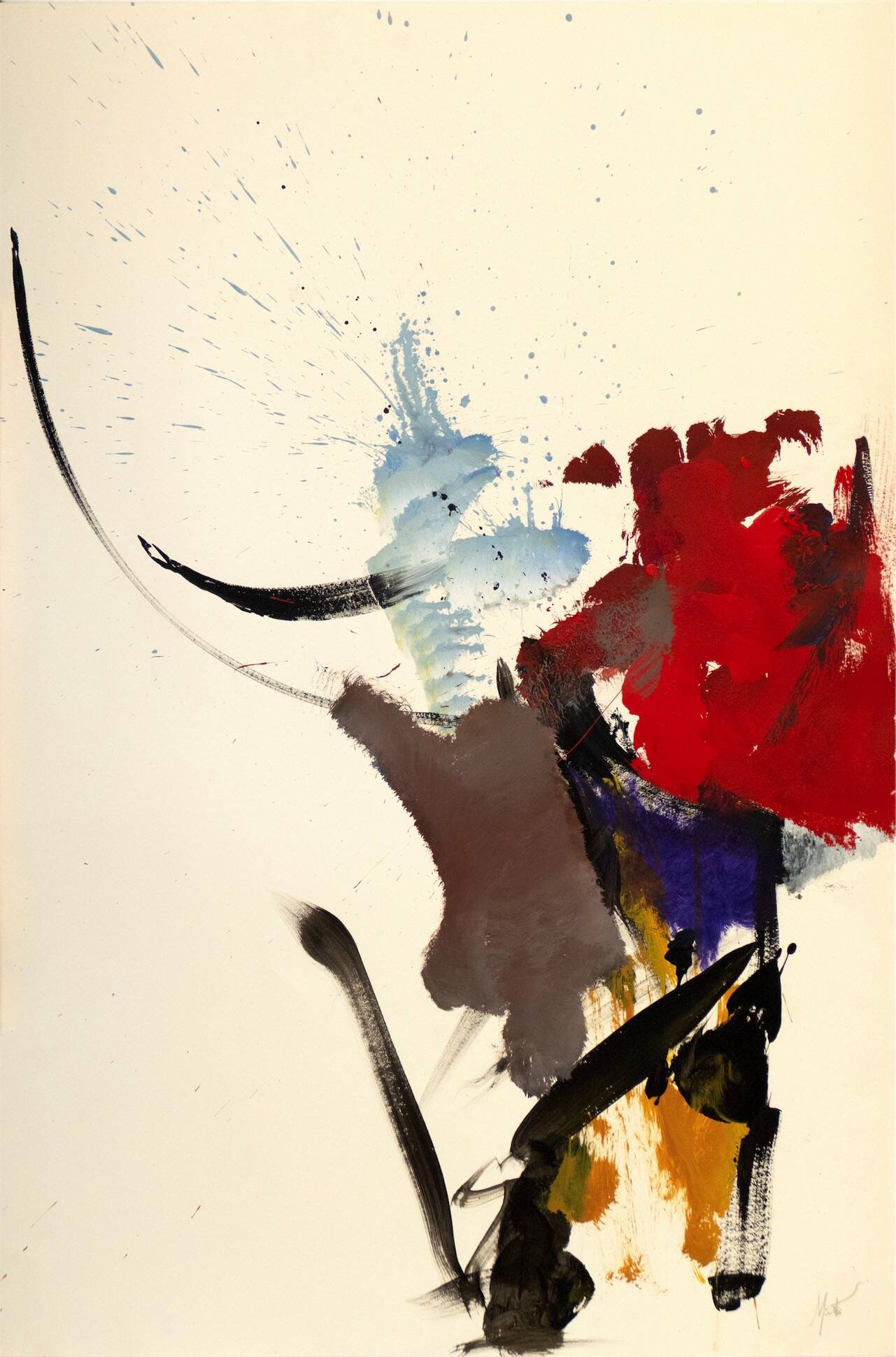 Sans titre, acrylique sur papier marouflé sur toile 96,6 x 63,8 cm