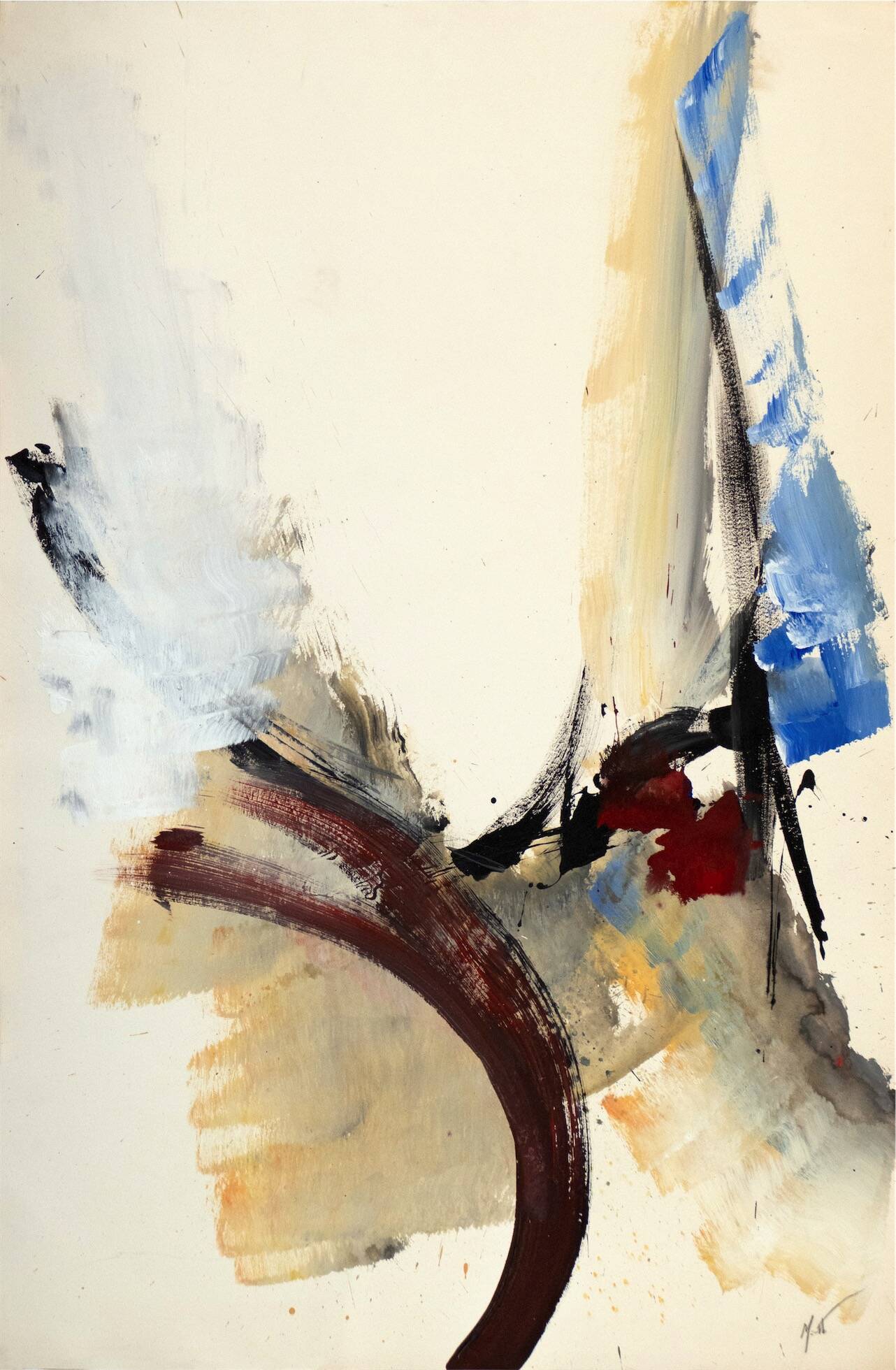 Sans titre, acrylique sur papier marouflé sur toile 101,5 x 66,4 cm