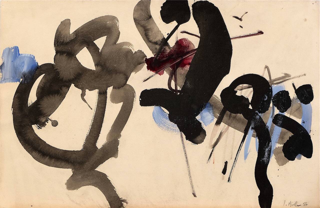 Sans titre, 1956 gouache sur papier  33 x 51 cm