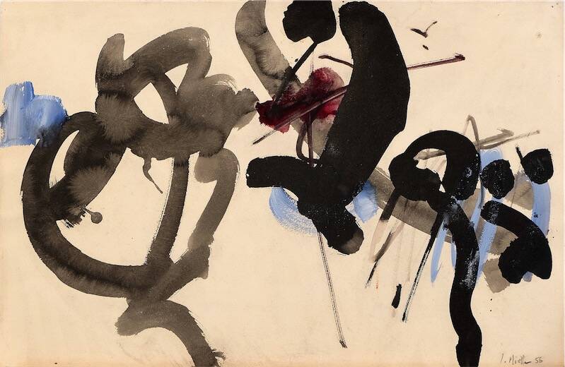 Sandkat4X4 Sans titre, 1956 gouache sur papier  33 x 51 cm