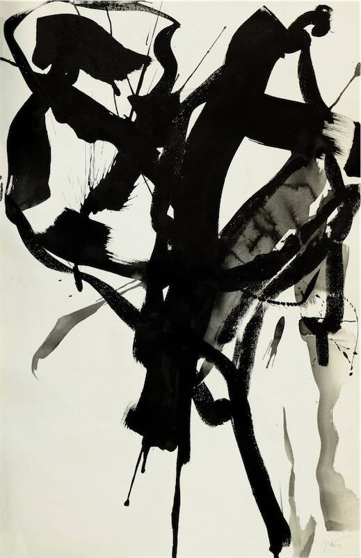 Sandkat4X4 Sans titre, 1960 encre et lavis sur papier marouflé sur toile 101,2 x 65,6 cm