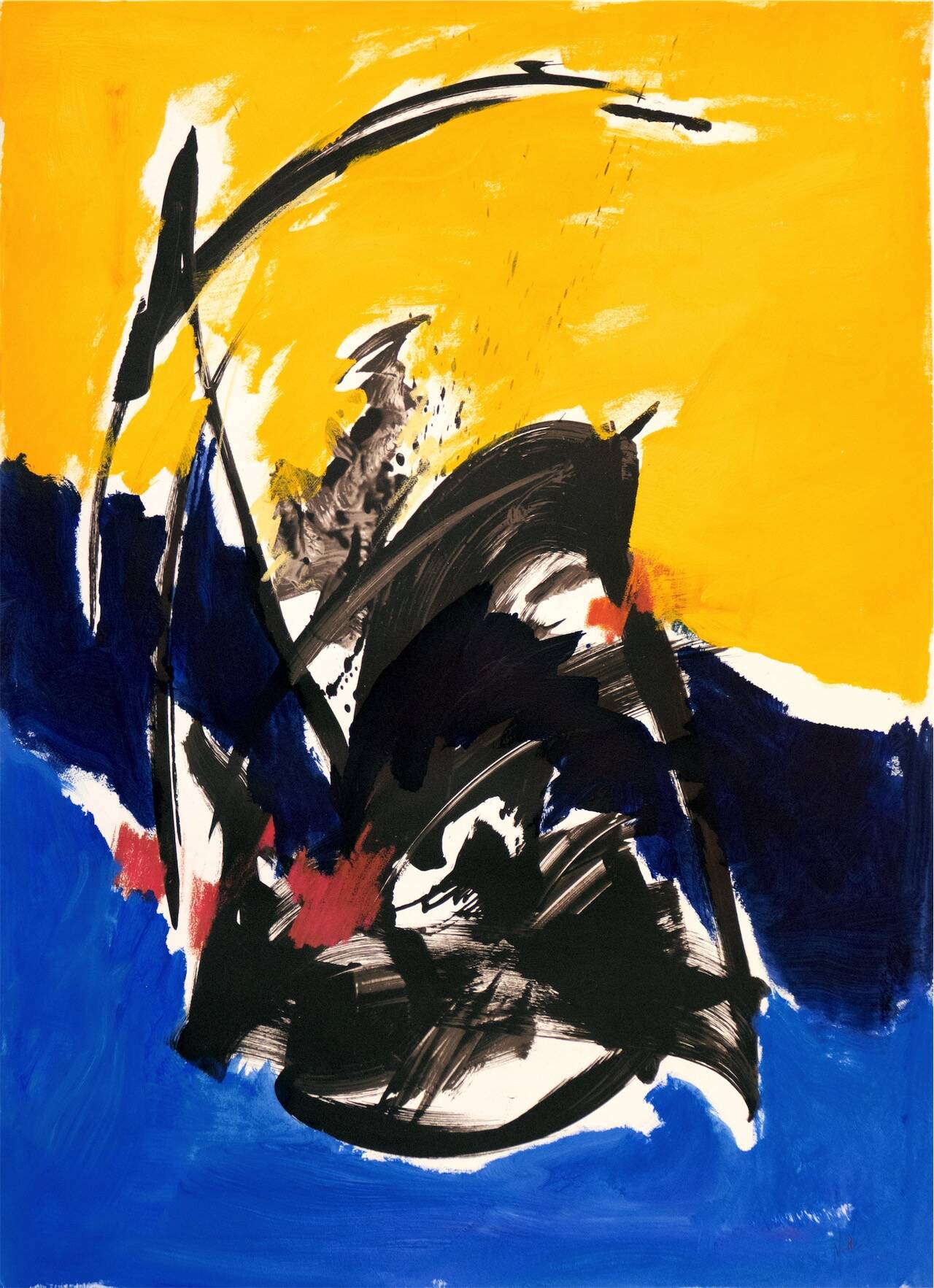  Sans titre, acrylique et gouache sur papier marouflé sur toile 111 x 79,7 cm