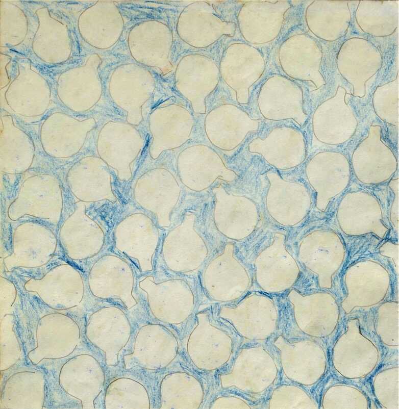 Sandkat4X4 grenades sur fond blanc 1967-1968 crayon sur papier 25 x 25 cm