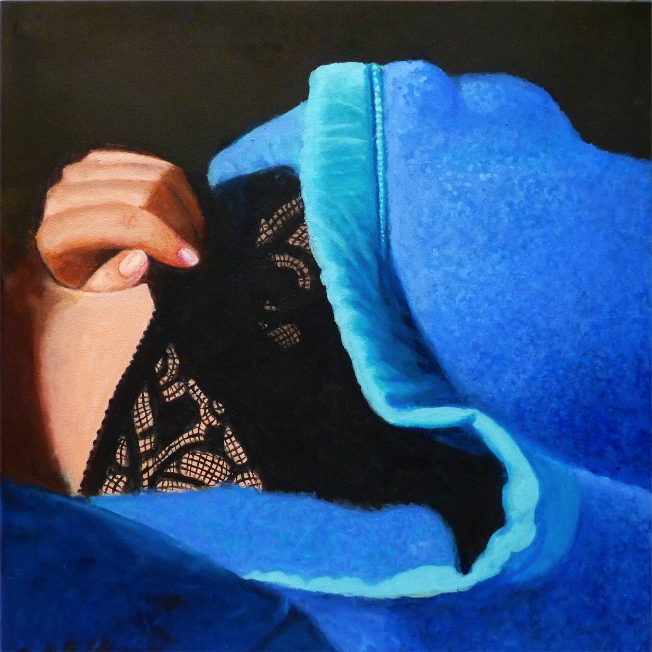 Ceux d'Ana 2021 acrylique sablée sur toile 100 x 100 cm
