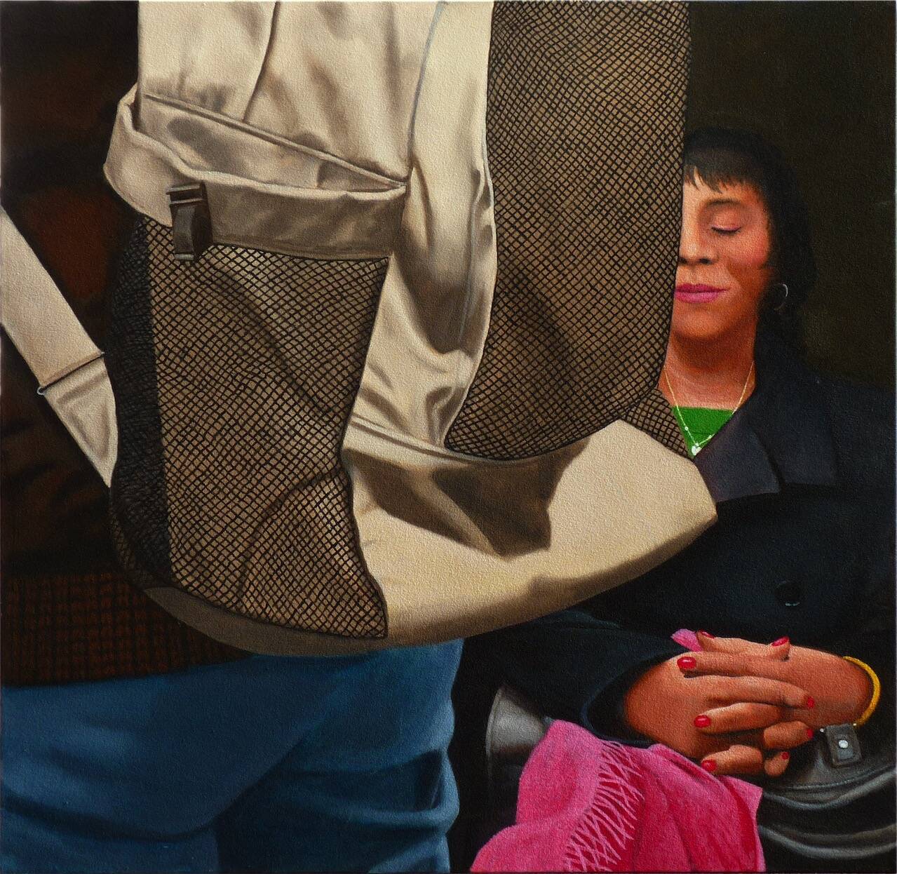 Trois jours au plus, 2015 acrylique sur toile sablée 130 x130 cm 