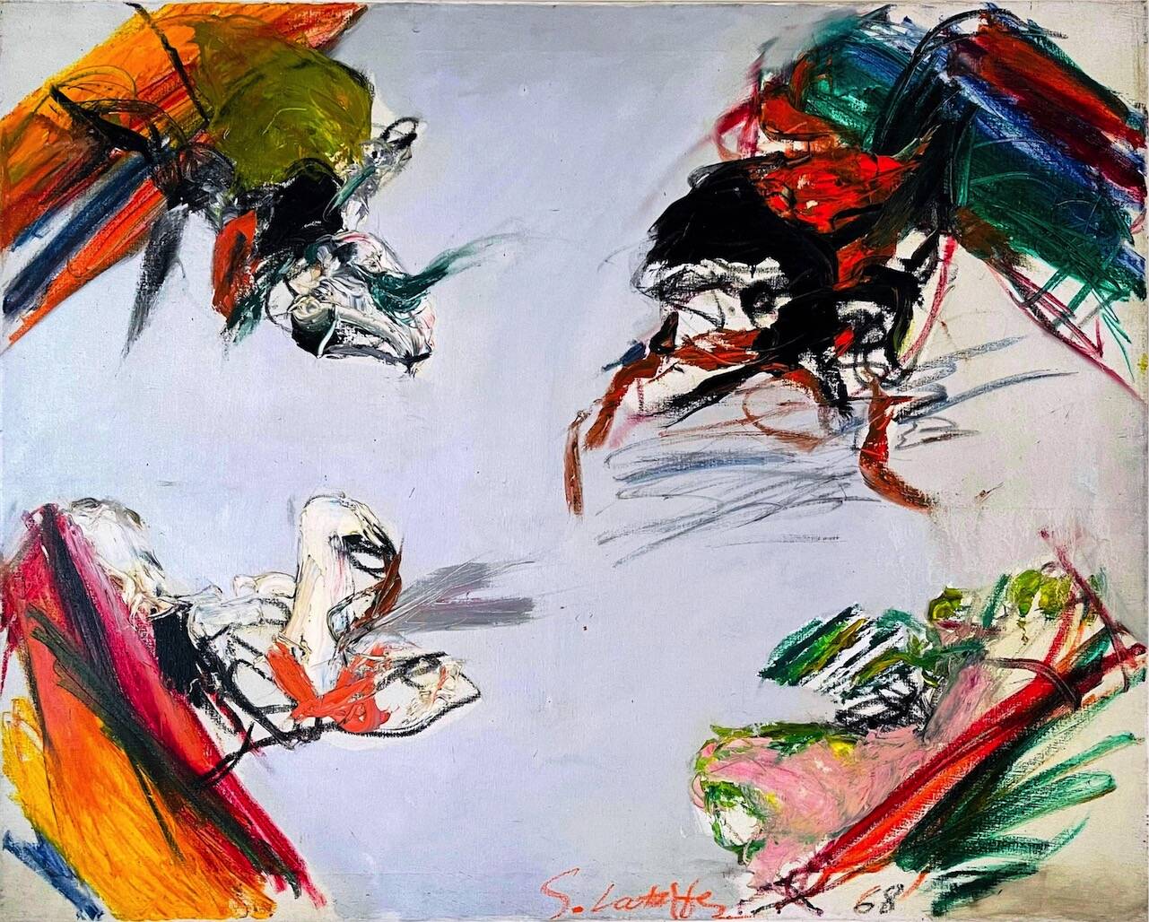 Sans titre, 1968 huile sur toile  81 x 100 cm