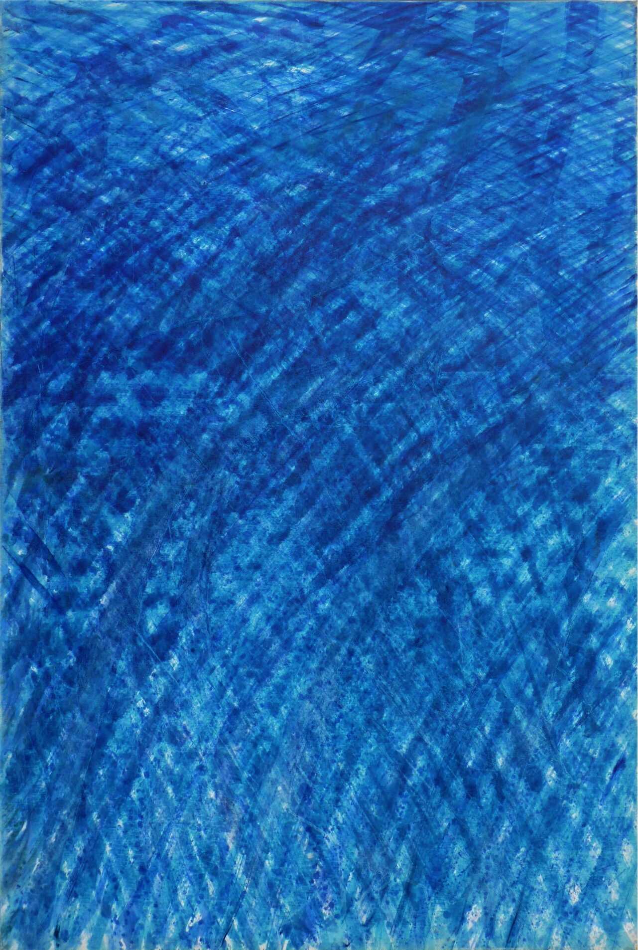 calm blue, 1962 huile sur toile146 x 97 cm