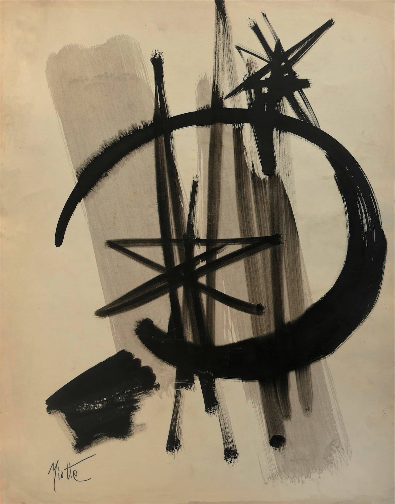 Sans titre, circa 1950/1955 encre de chine sur papier 66 x 51 cm