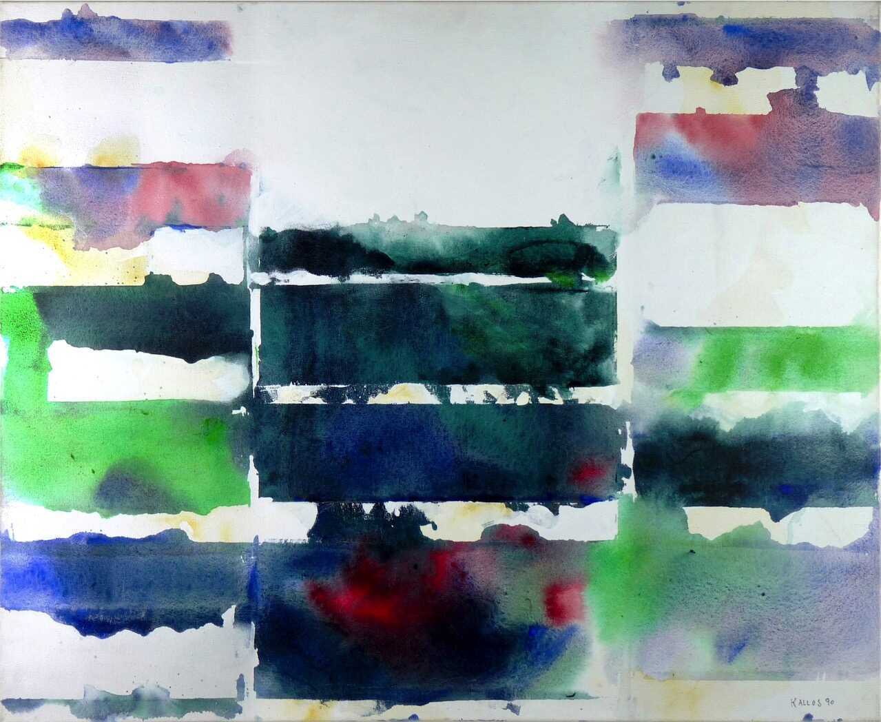 Sans titre, 1990 acrylique sur toile 80 x 65 cm 