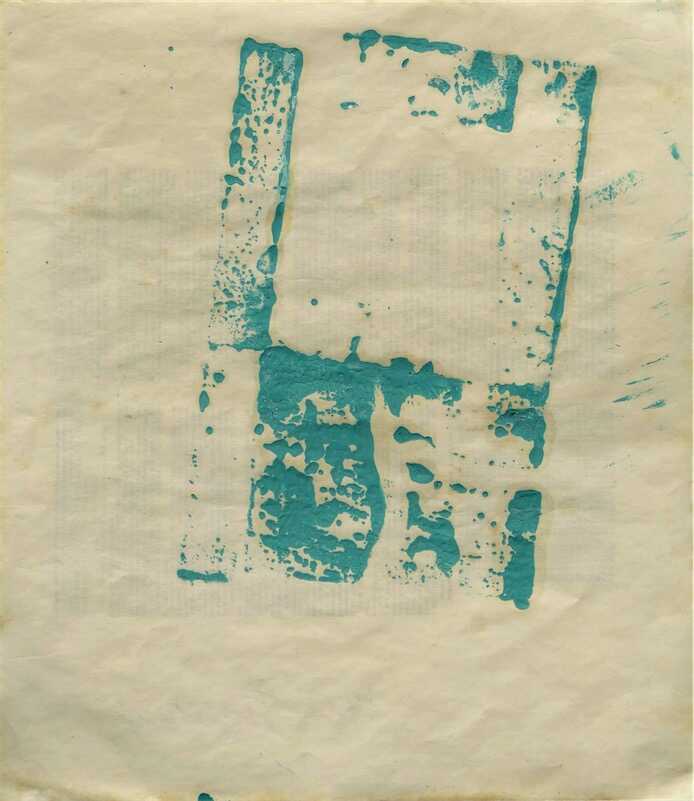 Sandkat4X4 éponge à la gouache, 1967 gouache sur papier 32,1 x 27,9 cm