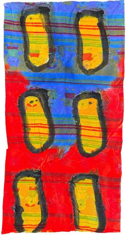 Sandkat4X4 sans titre, 2021 acrylique sur toile 130 x 67 cm